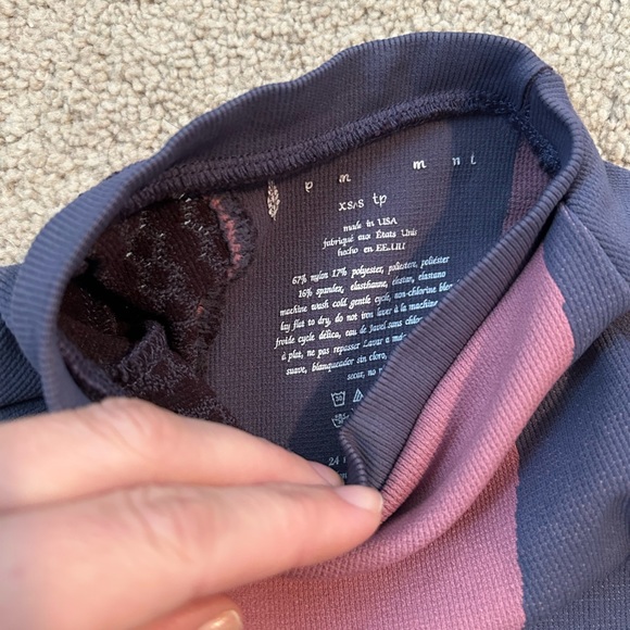 Free People Movement color block pink and purple top size XS/S - Picture 4 of 5